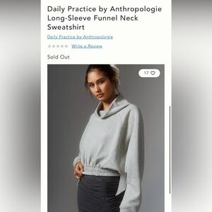 Daily Practice by Anthropologie Long-Sleeve Funnel Neck Sweatshirt